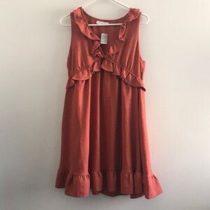 Ces Femme Ruffled Women’s Dress - Rust